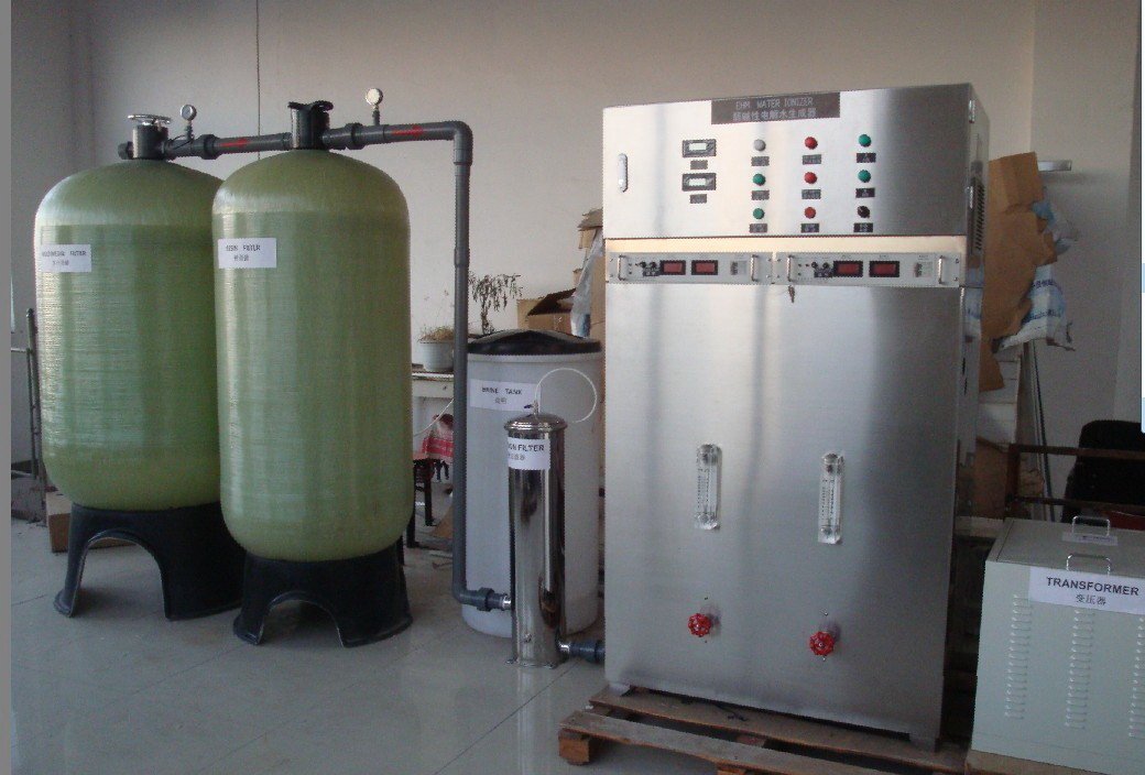 1000 litres par ionizer alcalescent de l'eau d'heure incoporating avec le système de traitement de l'eau industriel