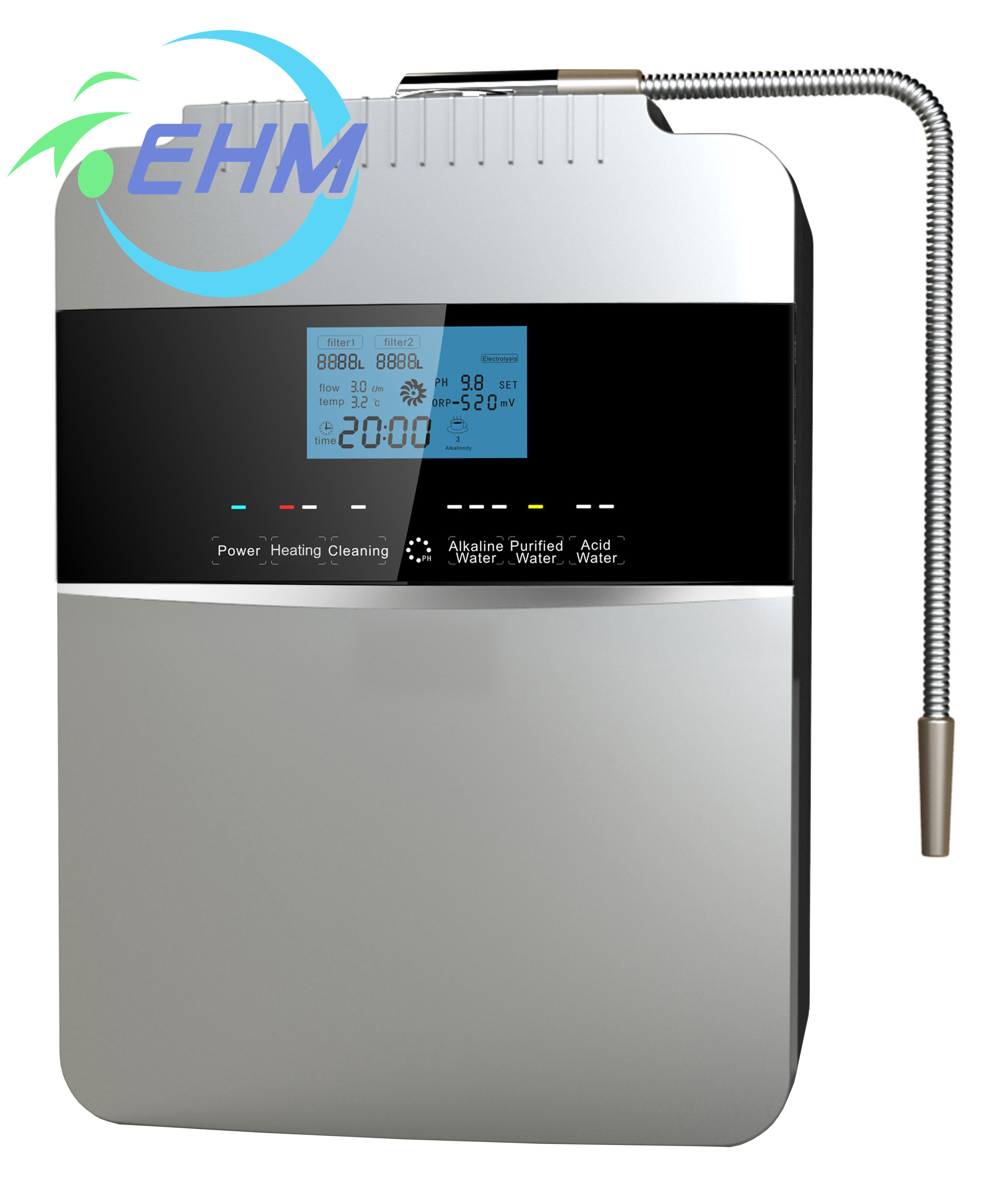 EHM 150W Ioniseur d'eau alcaline portable pour la maison et l'hôtel
